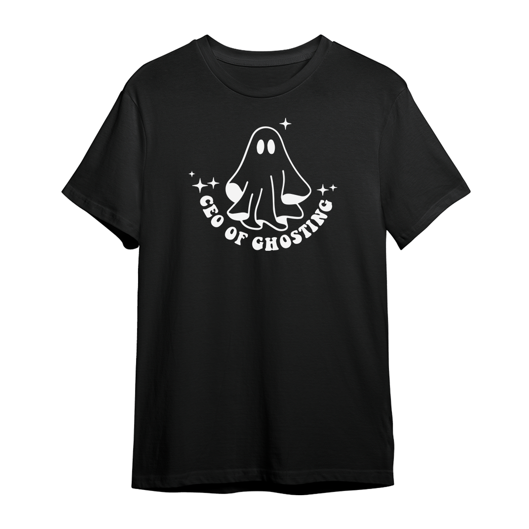 CEO Of Ghosting Graphic Unisex Black T-shirt