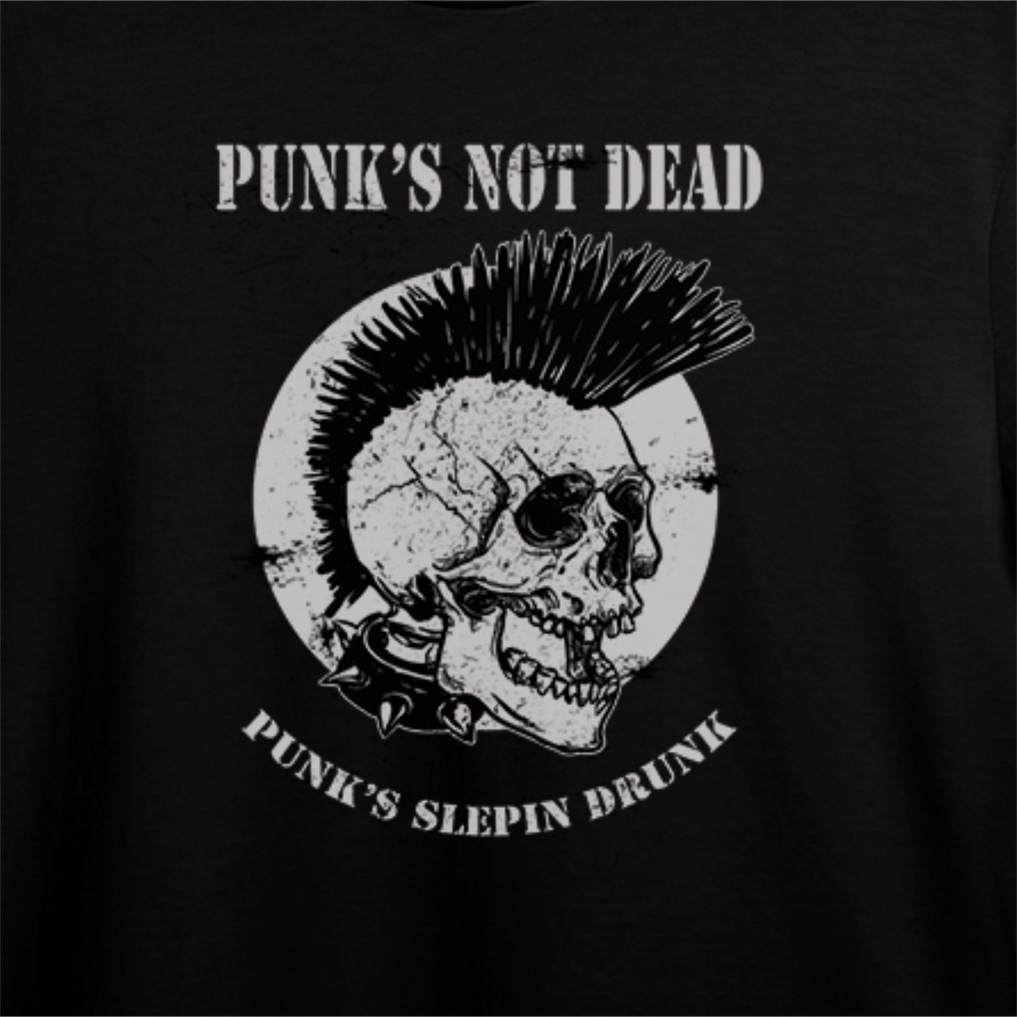 Retro Punk  Black Unisex Graphic T-shirt