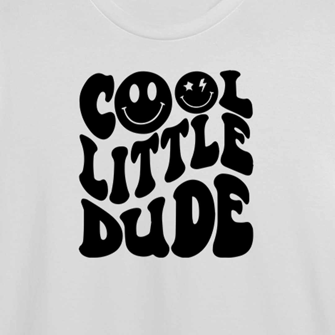 Cool Little Dude Graphic Unisex White T-shirt