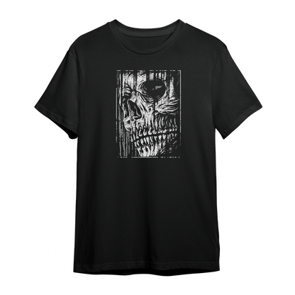 Grunge Skull Black Unisex Graphic T-shirt