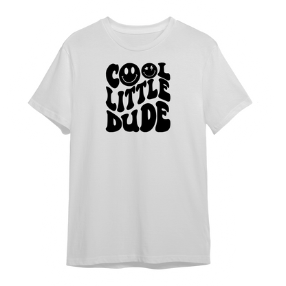 Cool Little Dude Graphic Unisex White T-shirt