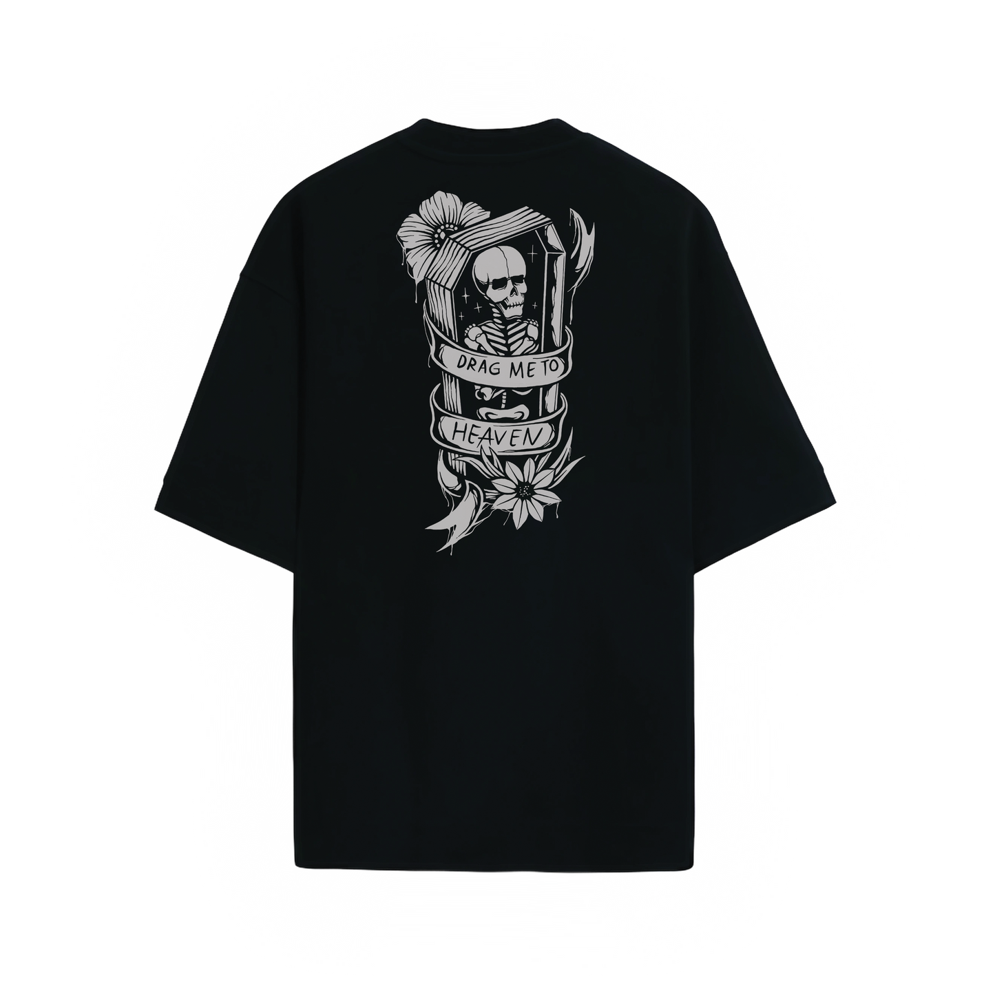 Drag Me To Heaven Coffin - Oversized Unisex Graphic T-shirt