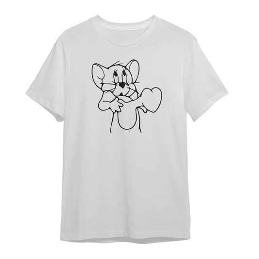 Jerry Unisex White T-shirt