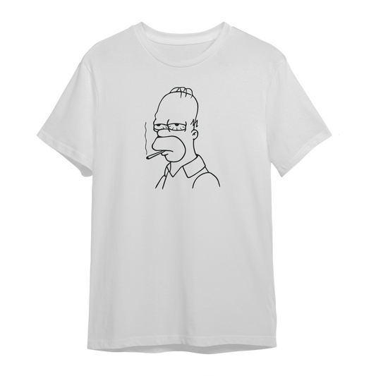 Homer Simpson Graphic Unisex White T-shirt